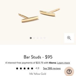 Mejuri Bar Studs 14k gold